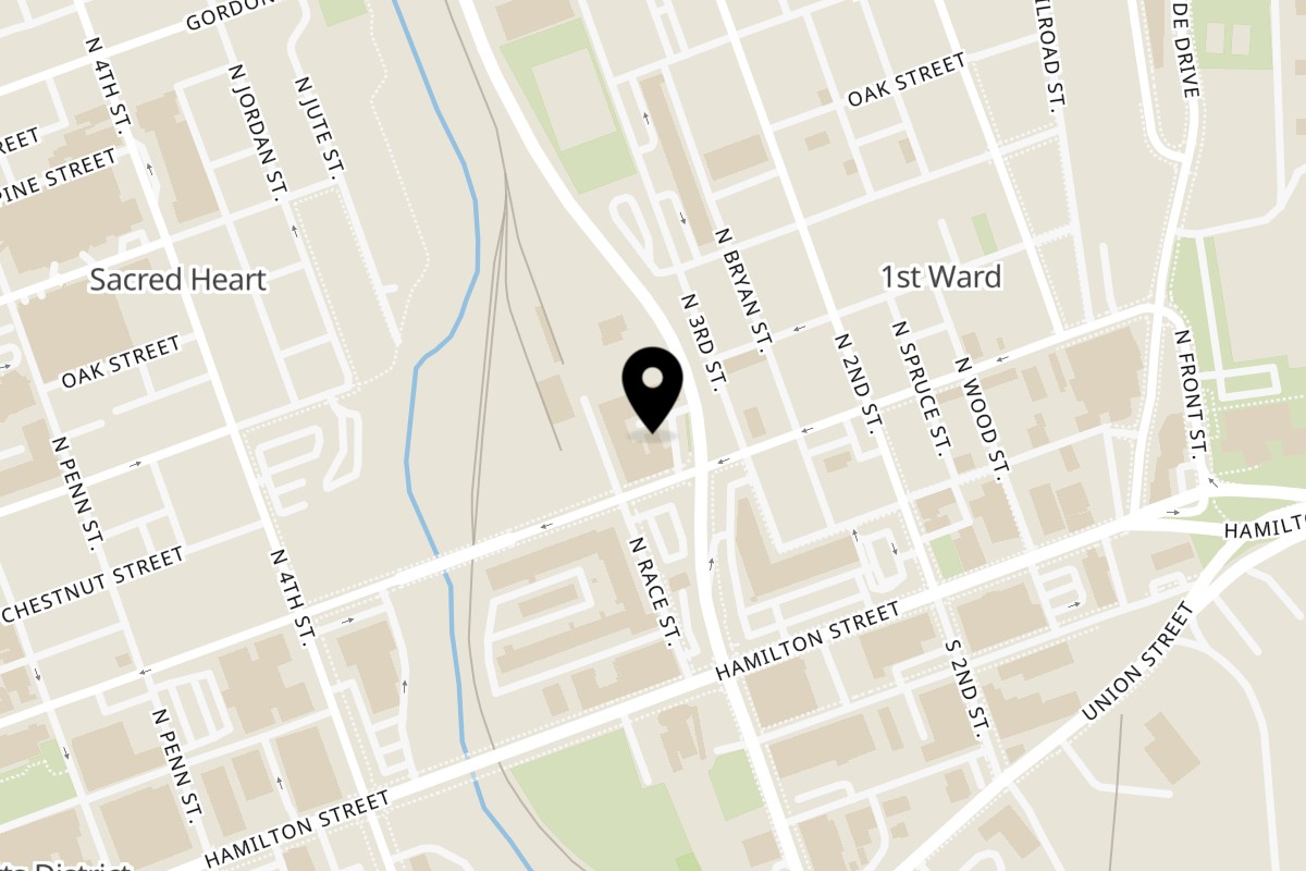 Map showing the location of Craving Halal on 315 Linden St in Allentown